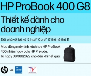 Mua máy tính xách tay HP Probook 400 tặng ngay Balo HP chính hãng cao cấp