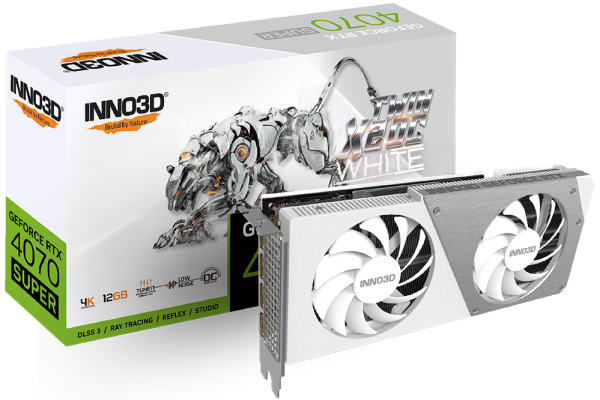 INNO3D GeForce RTX 4070 SUPER TWIN X2 OC WHITE – 12GB GDDR6X